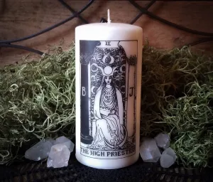 Thorn & Moon Major Arcana Candle - Tarot Card - Rider Waite Deck - Cartomancy - Fortune Telling - Decorative 6" Pillar Candle