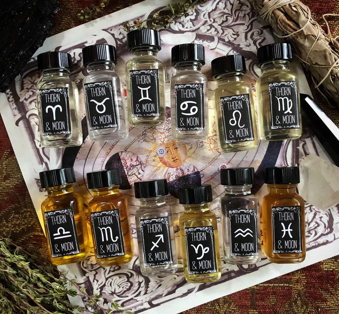Thorn & Moon Zodiac Oil - Aries - Pure Essential Oils- Peppermint, Frankincense, and Geranium