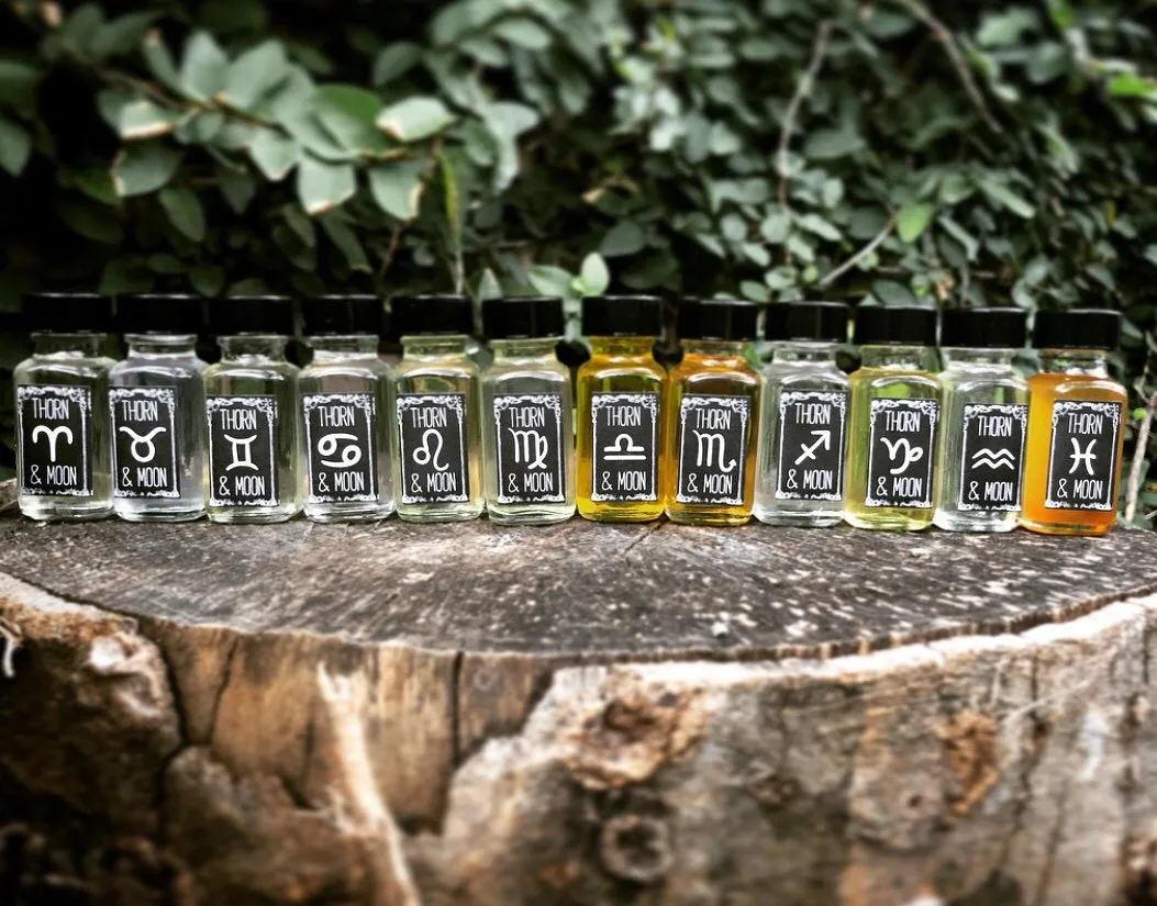 Thorn & Moon Zodiac Oil - Aries - Pure Essential Oils- Peppermint, Frankincense, and Geranium