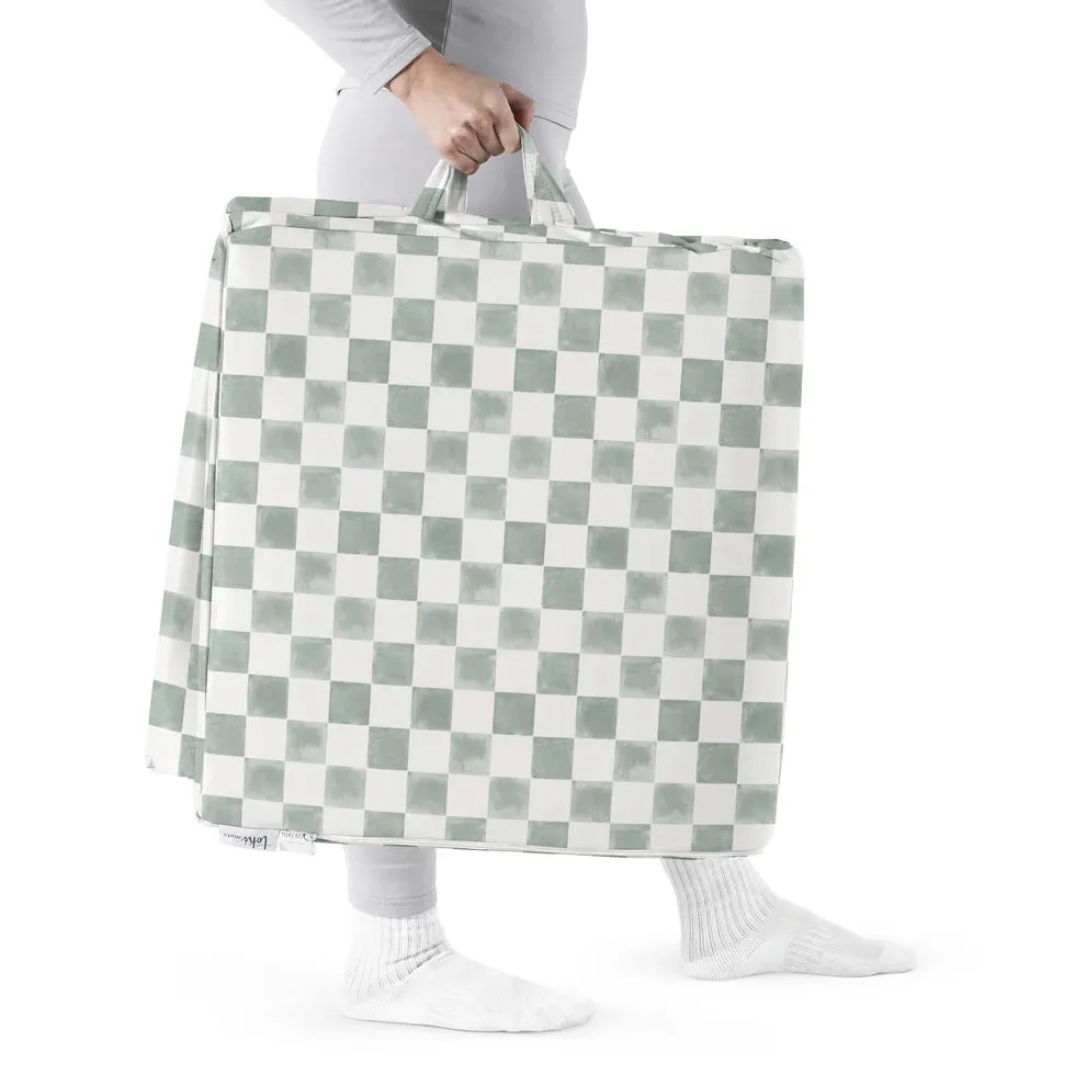 Toki Kids Vegan Leather Cover, Checker Matcha, Standard