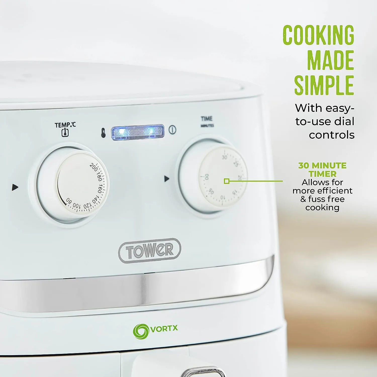 Tower Vortx 3.8L Colour Air Fryer- White