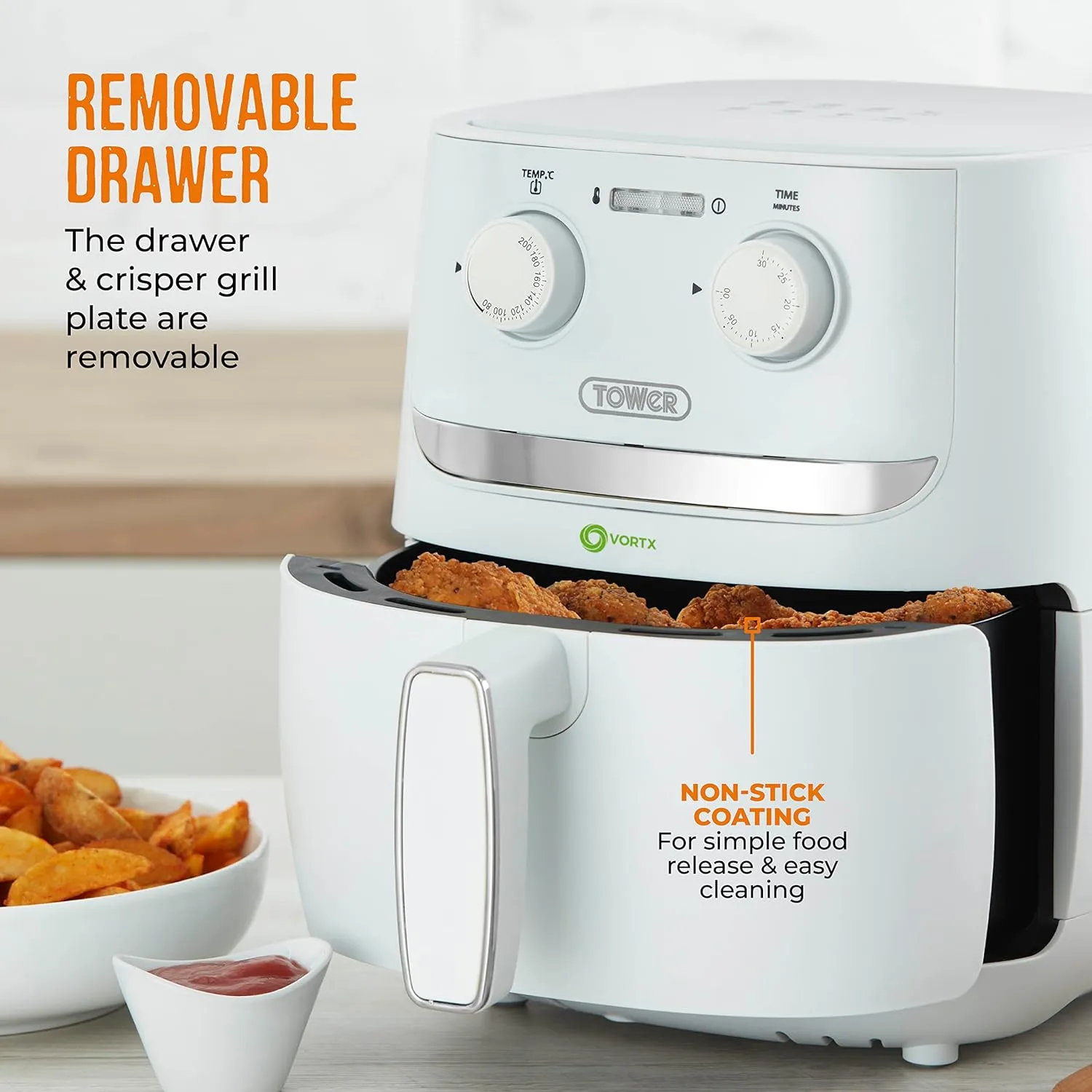 Tower Vortx 3.8L Colour Air Fryer- White