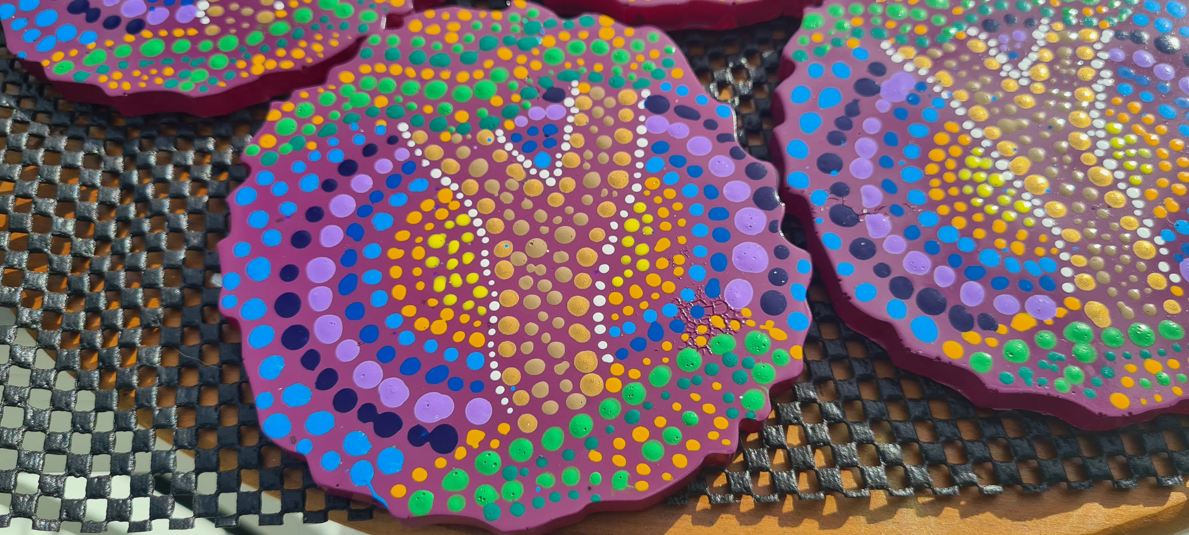 TREE OF LIFE DOT ART COASTERS