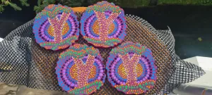 TREE OF LIFE DOT ART COASTERS