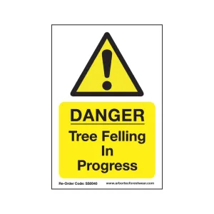 Treehog SS0040 Corex Safety Sign Tree Felling In Progress