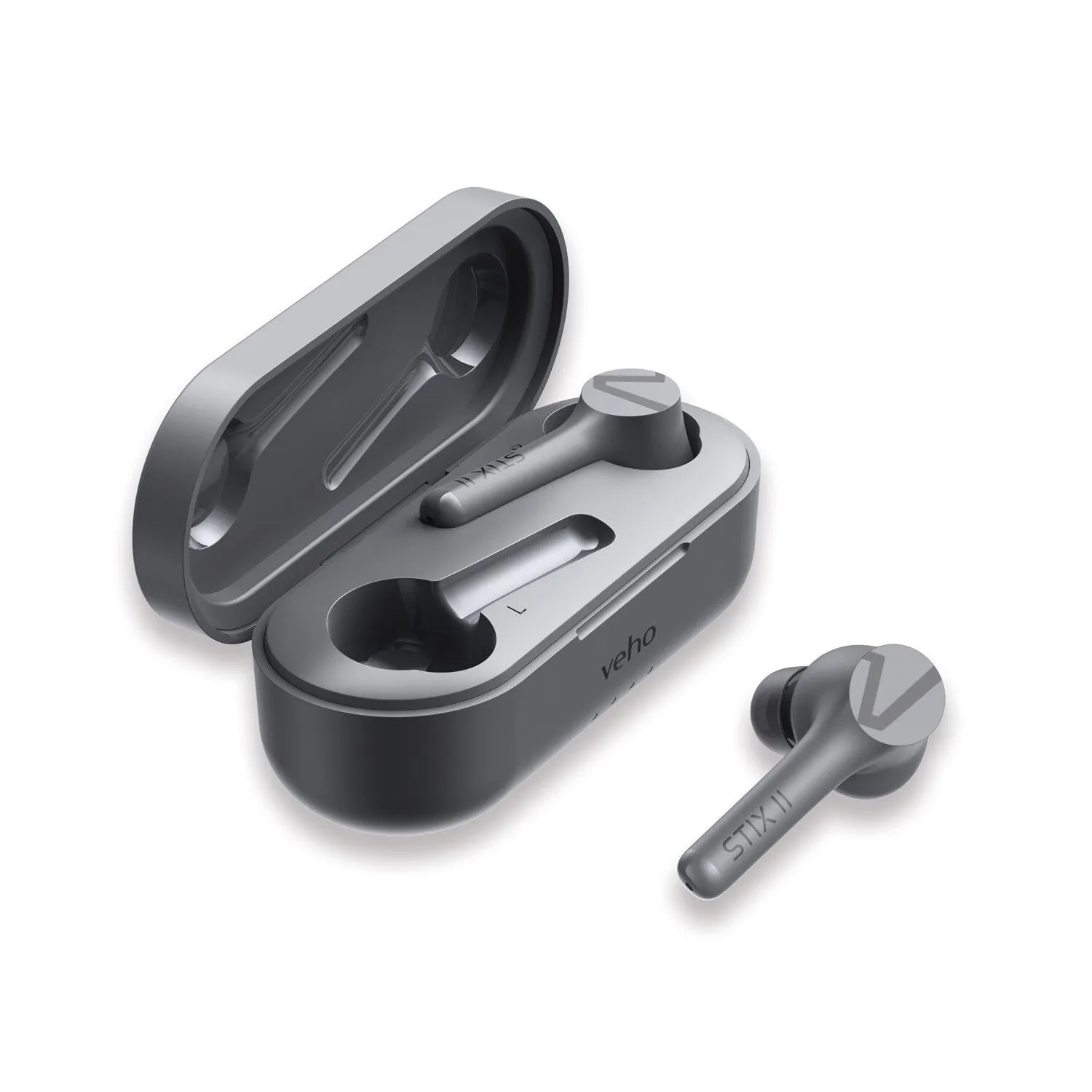 Veho STIX II True Wireless Earphones  Platinum Grey