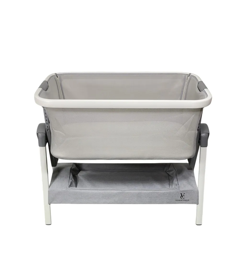 Venice Child California Dreaming Portable Bedside Bassinet, Gray