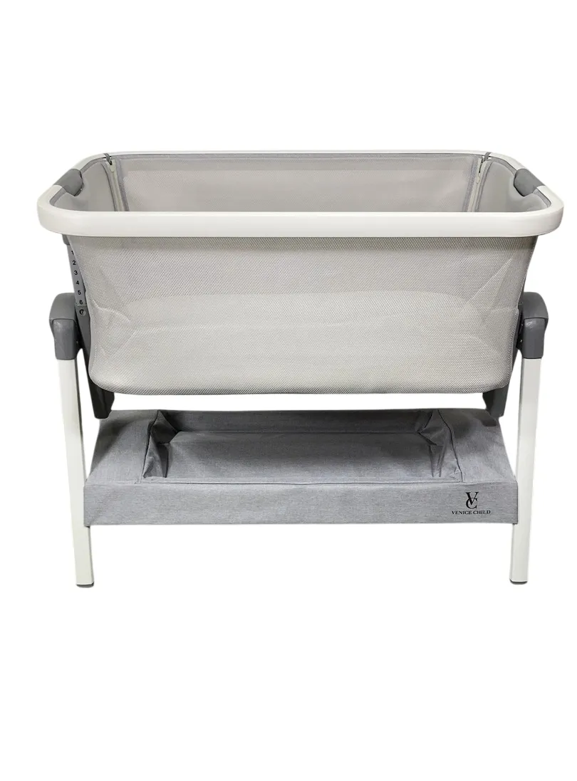 Venice Child California Dreaming Portable Bedside Bassinet, Gray
