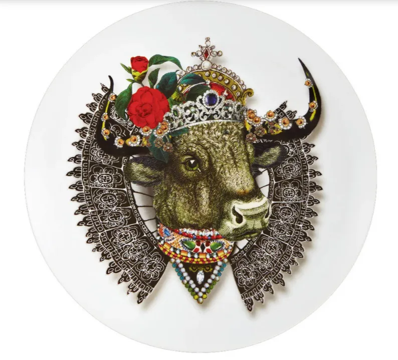 Vista Alegre | Christian Lacroix - Love Who You Want Dessert Plate "Queenbull"