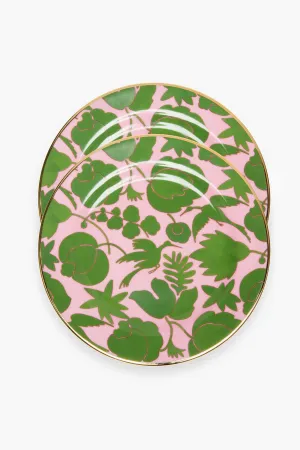 Wildbird Rosa and Verde Dessert Plates Set of 2