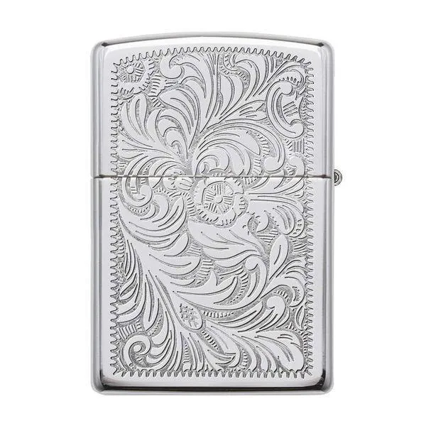 Zippo Venetian High Polish Chrome Lighter