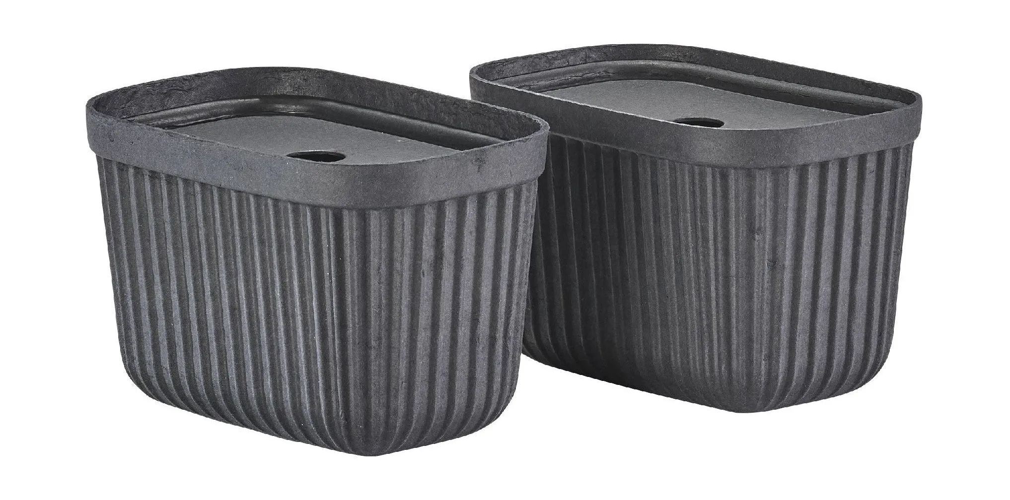 Zone Denmark Pulp Storage Box 23x15x15 Cm 2 Pcs, Black
