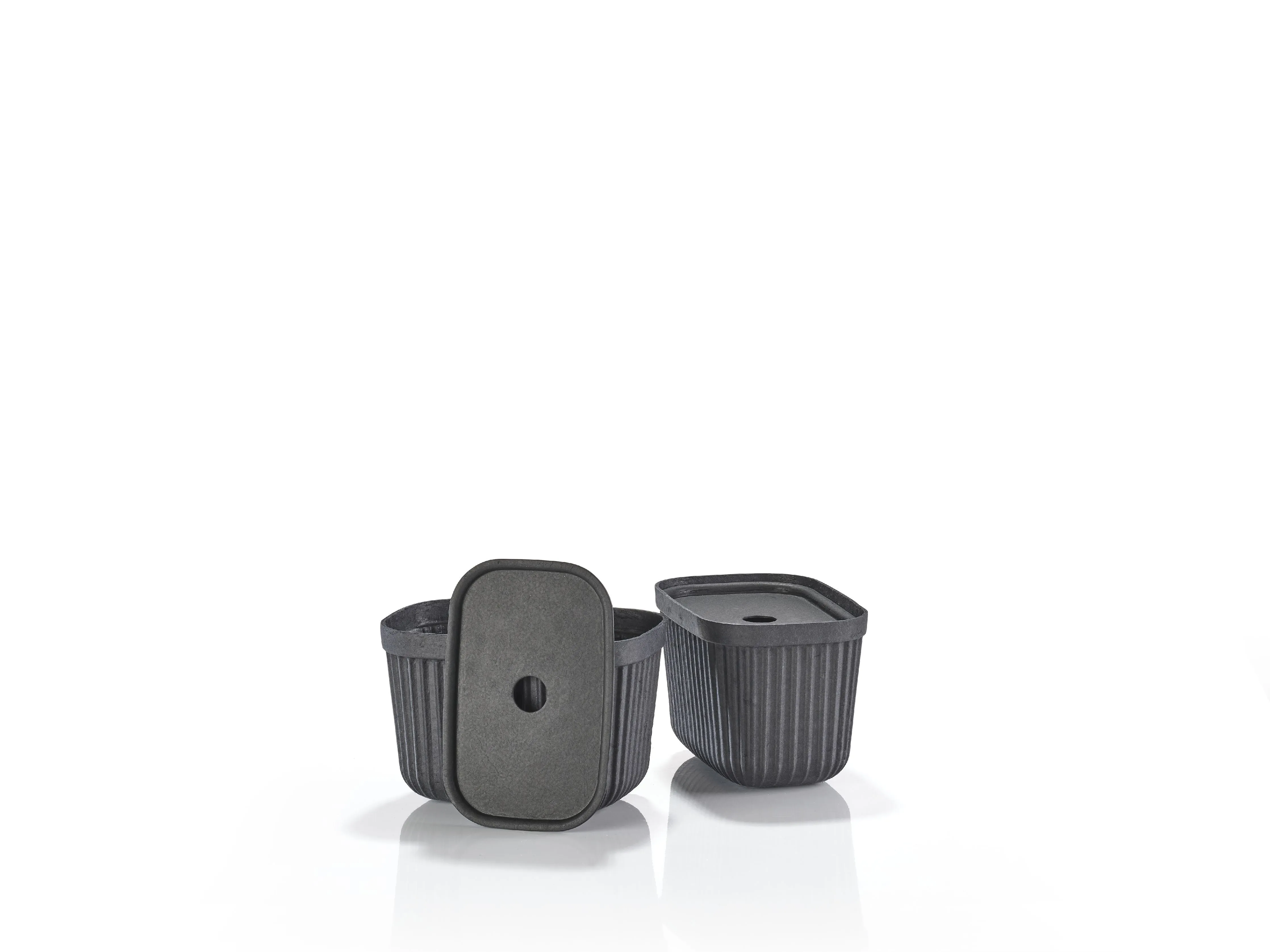 Zone Denmark Pulp Storage Box 23x15x15 Cm 2 Pcs, Black