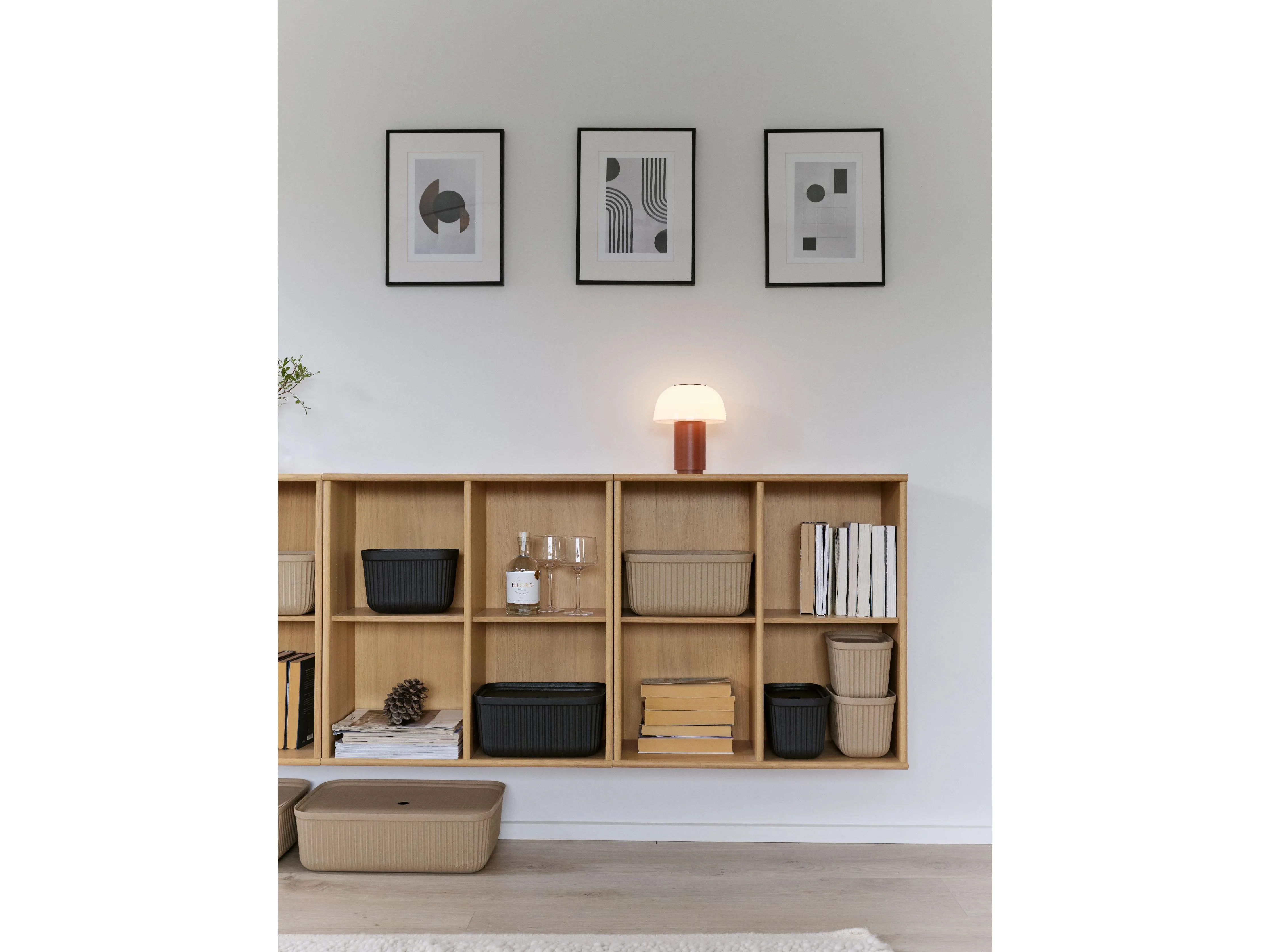 Zone Denmark Pulp Storage Box 23x15x15 Cm 2 Pcs, Black