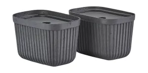 Zone Denmark Pulp Storage Box 23x15x15 Cm 2 Pcs, Black