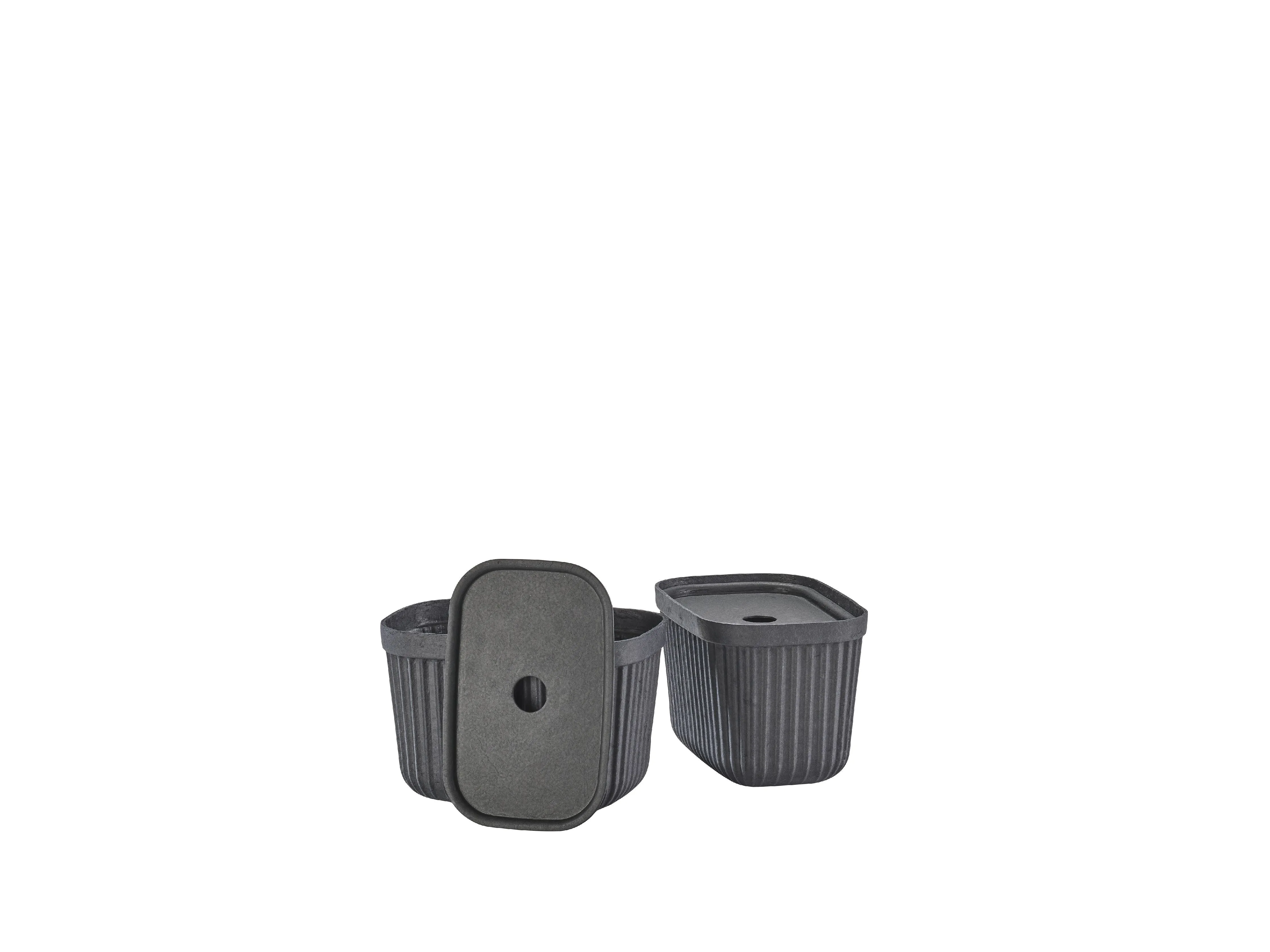 Zone Denmark Pulp Storage Box 23x15x15 Cm 2 Pcs, Black