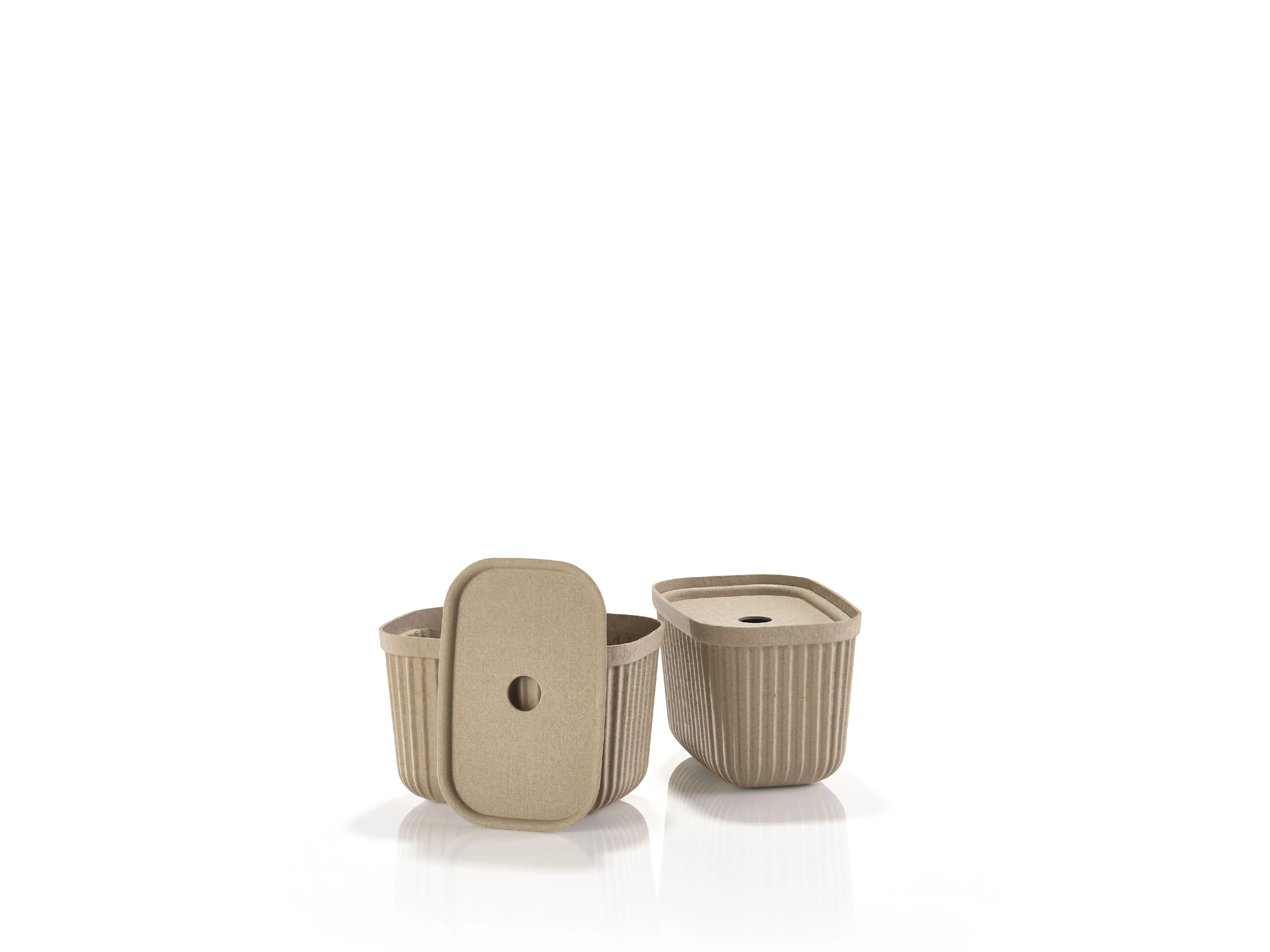 Zone Denmark Pulp Storage Box 23x15x15 Cm 2 Pcs, Natural Brown