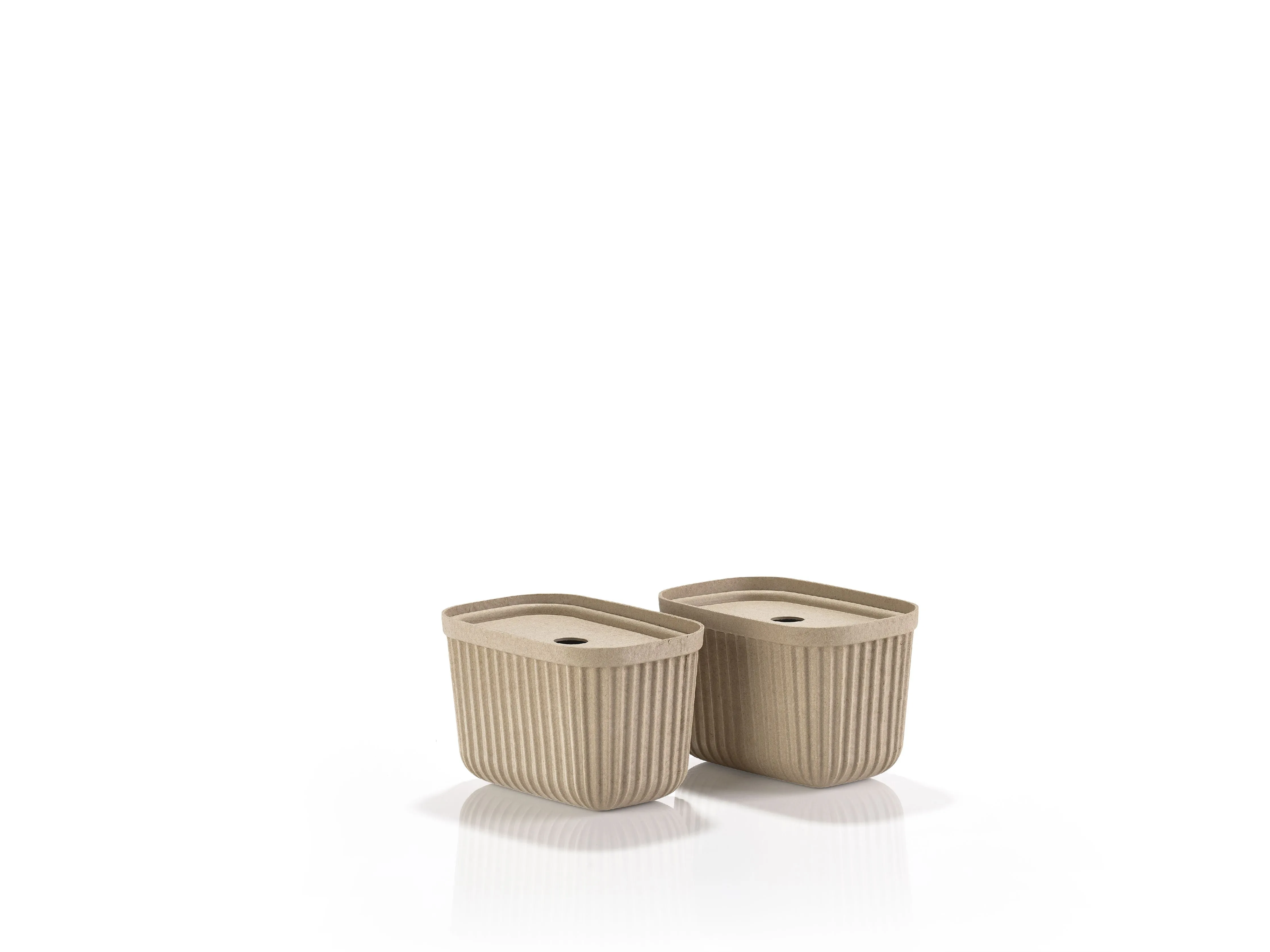 Zone Denmark Pulp Storage Box 23x15x15 Cm 2 Pcs, Natural Brown
