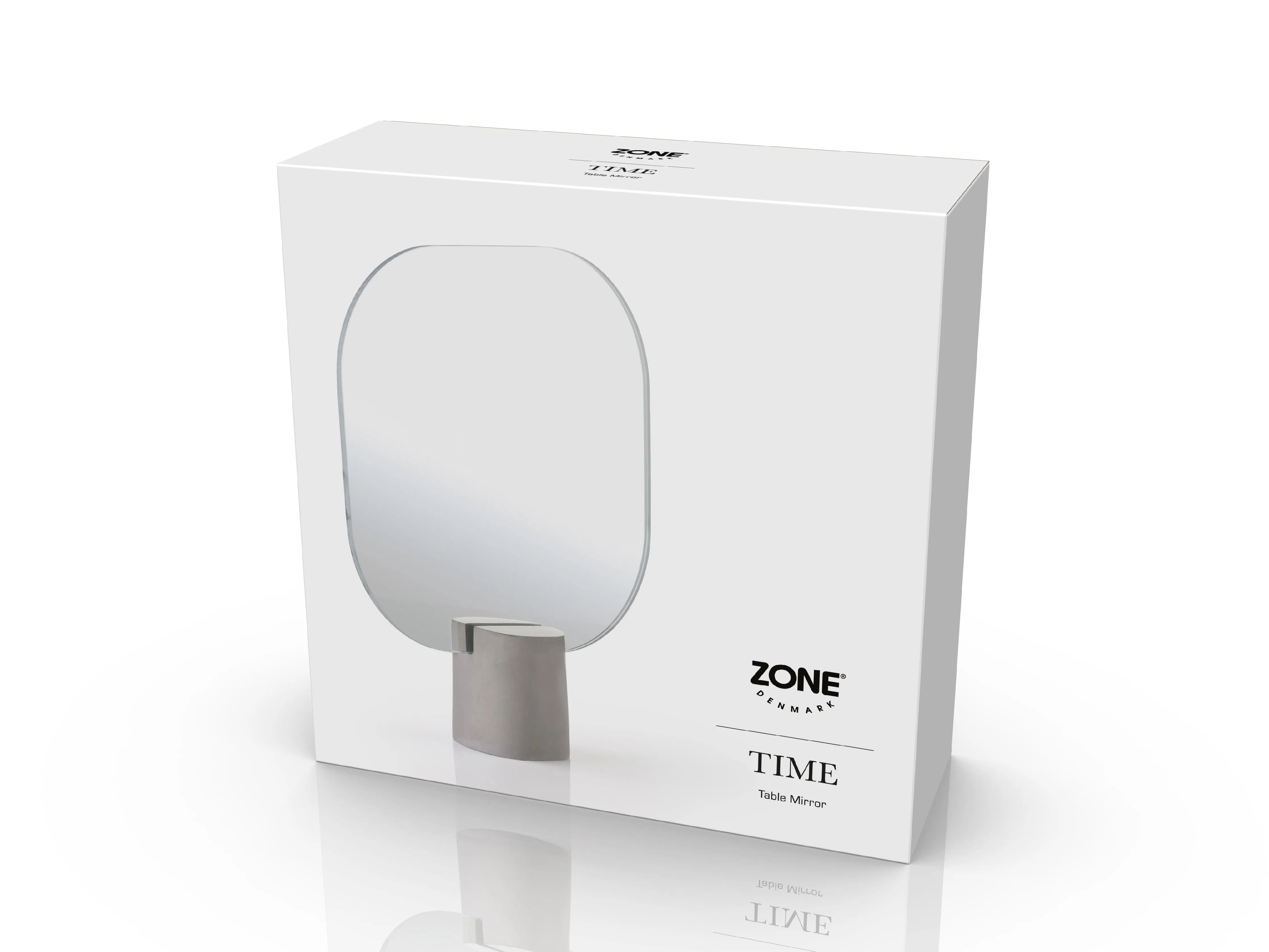 Zone Denmark Time Table Mirror, Concrete